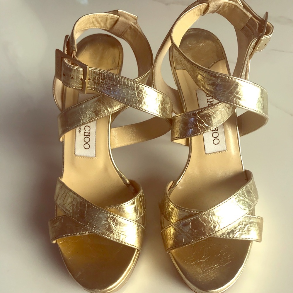 Jimmy Choo Gold Sandals